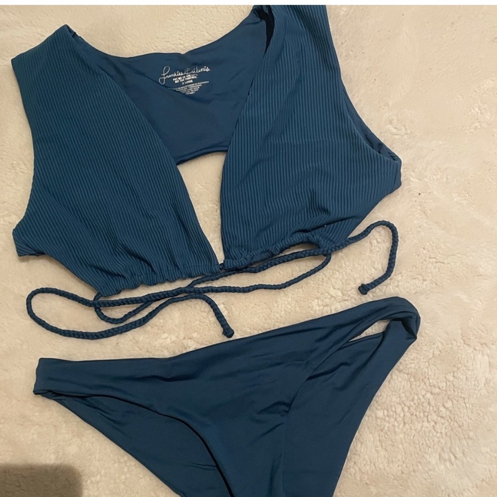Frankie's Bikinis Teal Swim Set